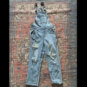 American Eagle denim overalls